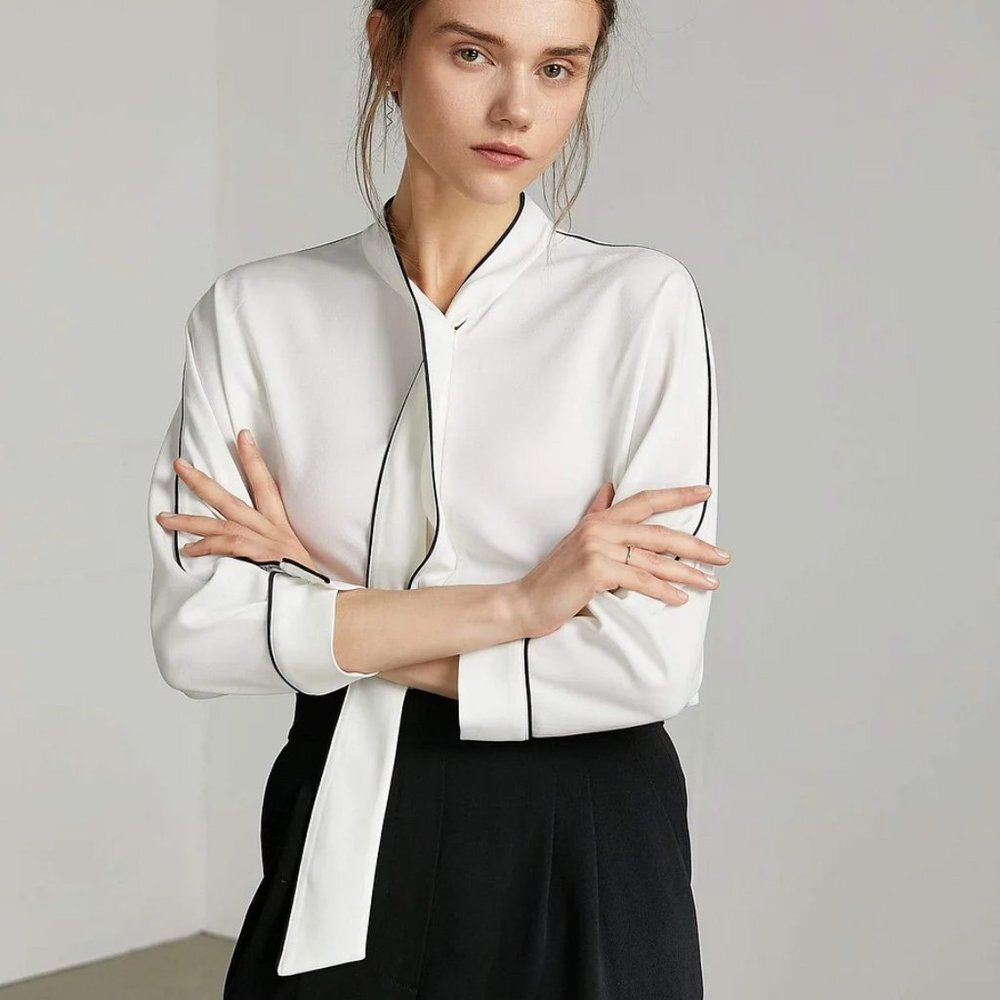 J.ING Bolt White Contrast Top - Picture 3 of 9